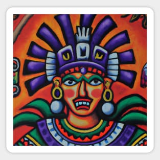 Aztec God - Colorful Painting Sticker